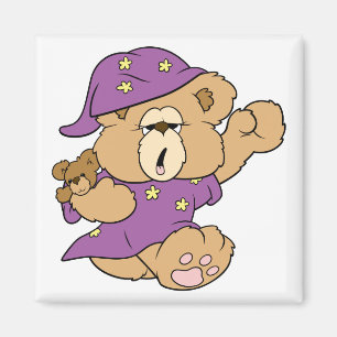 Imán diseño de osito de peluche lindo noche de sueño