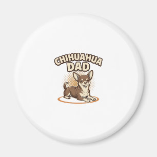 Imán Diseño de padre de Chihuahua grabado vintage para 