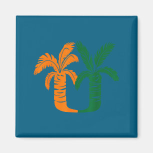Imán Diseño de Palma de Miami Clásico Vintage de los 90