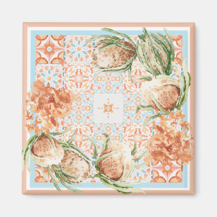 Imán diseño de pañuelo floral