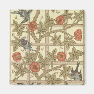 Imán Diseño de papel pintado azul y naranja, 1864