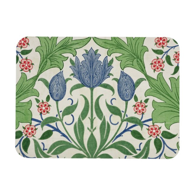 Imán Diseño de papel tapiz floral (Horizontal)