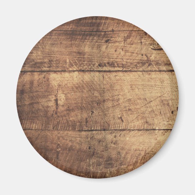Imán Diseño de pared de tablas de madera marrón antiguo (Frente)
