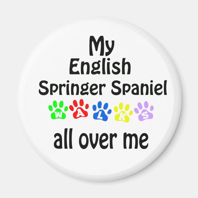 Imán Diseño de paseos en español de la Springer inglesa (Frente)