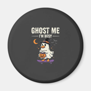 Imán Diseño de patineta de pato fantasma de Halloween_1