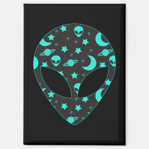Imán Diseño de Patrón Espacial de Cabeza Alienigena