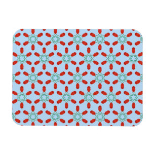 Imán diseño de patrón geométrico con motivos florales t
