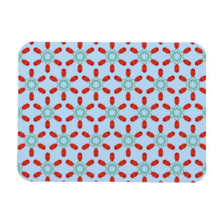 Imán diseño de patrón geométrico con motivos florales t