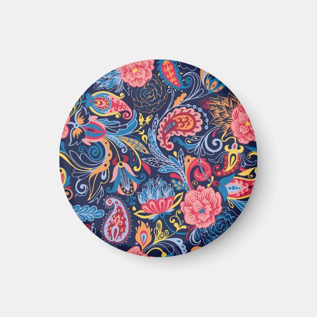 Imán Diseño de patrón incomparable de Paisley Vintage (Frente)