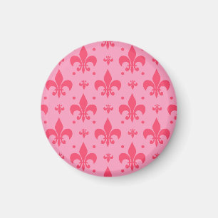 Imán Diseño de patrones de flor rosado de lis