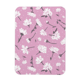 Imán Diseño de patrones florales rosados - Arte elegant