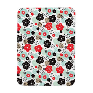 Imán Diseño de patrones japoneses lindos