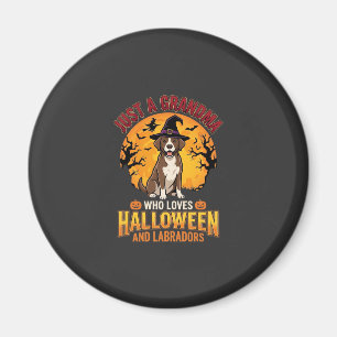 Imán Diseño de perro abuela de Halloween Labrador_1