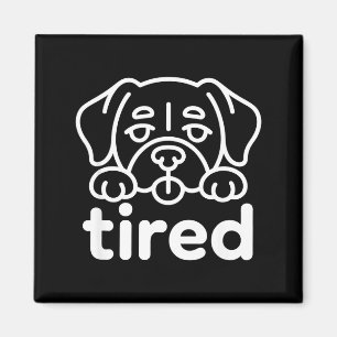 Imán Diseño de perro cansado lindo