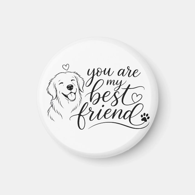 Imán Diseño de Perro Mejor Amigo (Frente)