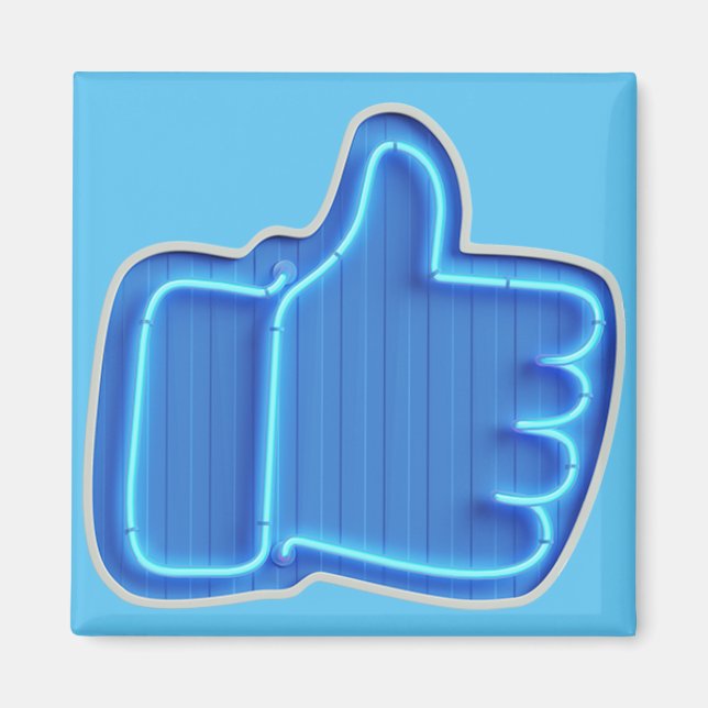 Imán Diseño de personalizar Like Neon Hand (Frente)