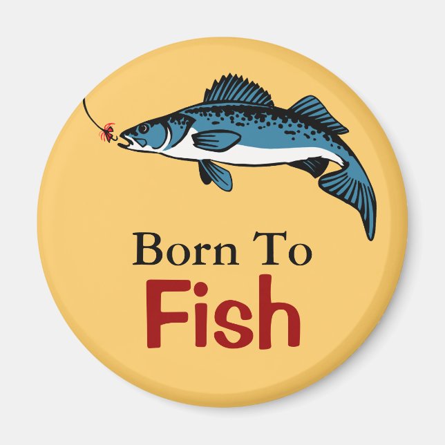 Imán Diseño de pescado y señuelo (Frente)