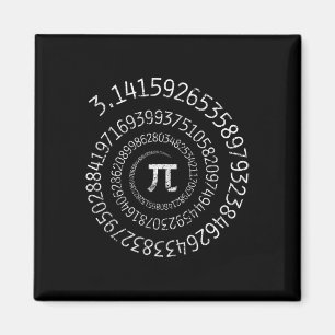 Imán Diseño De Pi Math En Espiral De Camisas De Pi Day 