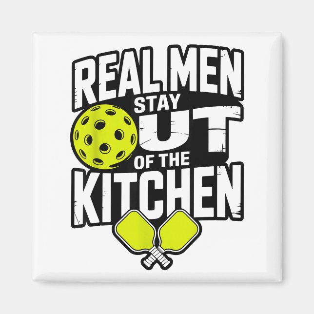 Imán Diseño de pickleball para hombres niños pickle bal (Frente)