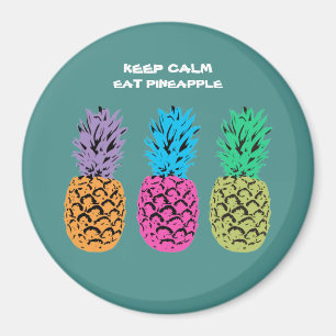 Imán Diseño de piña ilustrado Magnet