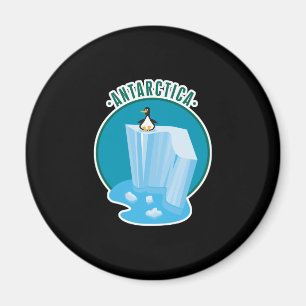 Imán diseño de pingüino antártico