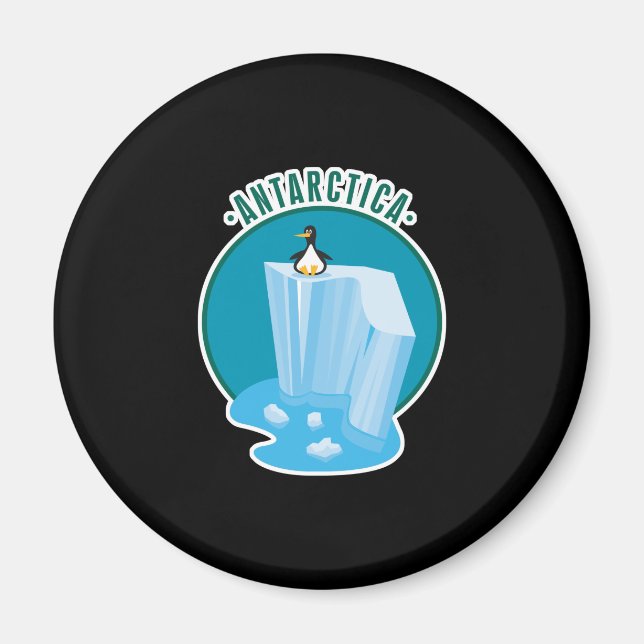 Imán diseño de pingüino antártico (Frente)