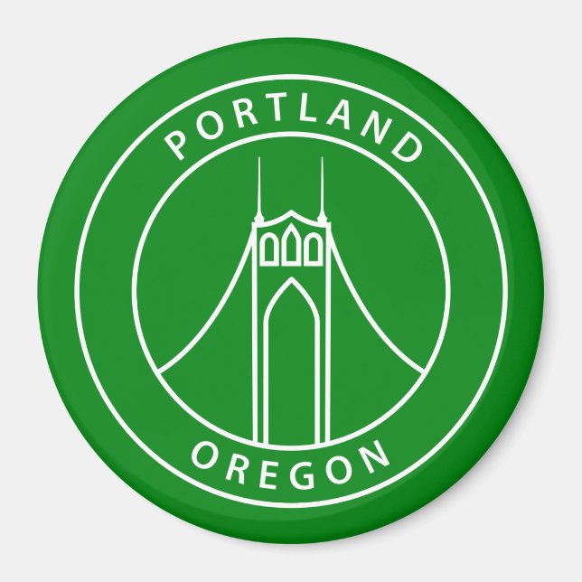 Imán Diseño de Portland Oregon (Frente)