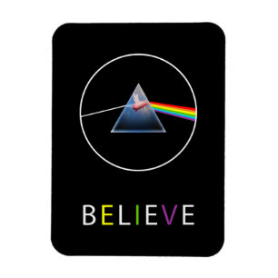 Imán Diseño de prisma de cerdo volador Believe