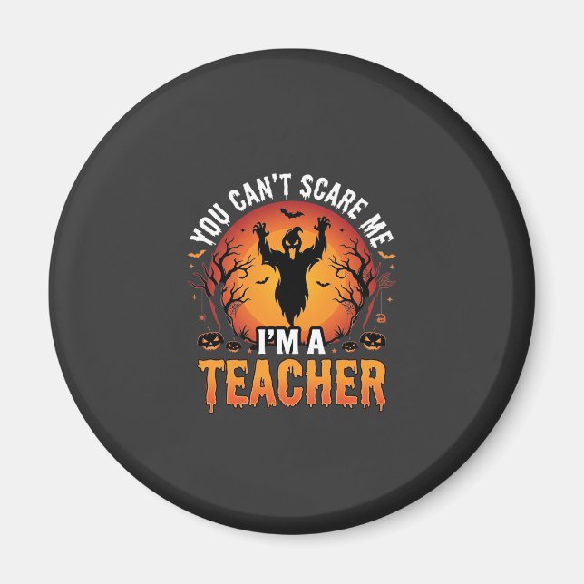 Imán Diseño de profesor fantasma espeluznante de Hallow (Frente)