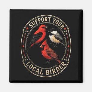 Imán Diseño de regalo de apoyo a la observación de aves