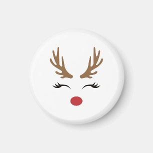 Imán Diseño de regalo de golf de Navidad de renos lindo