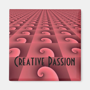 Imán Diseño de Remolino de Rosas - Pasión Creativa