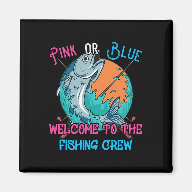 Imán Diseño de revelación de género de pesca para pesca (Frente)