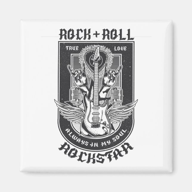 Imán Diseño de rock de guitarra (Frente)