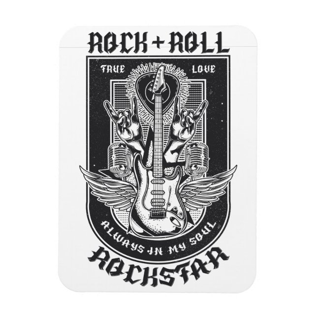 Imán Diseño de rock de guitarra (Vertical)