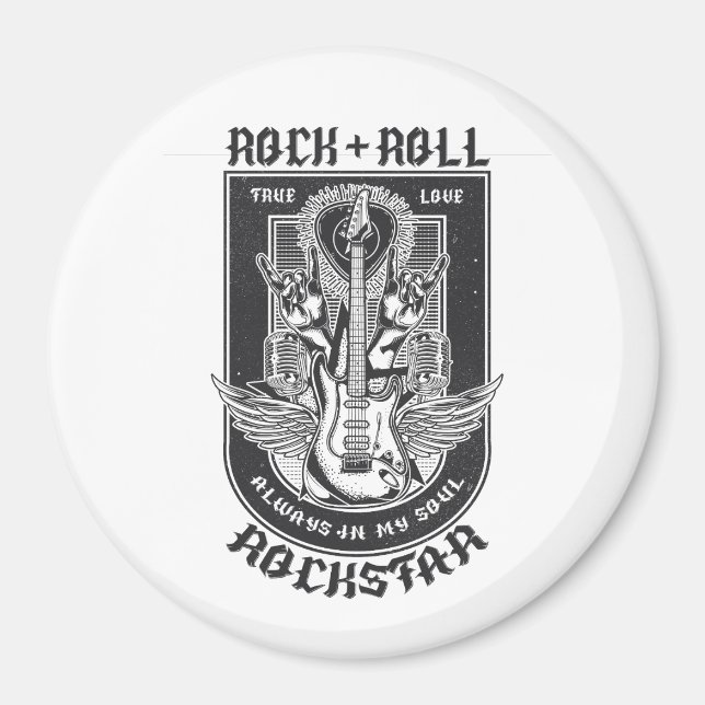 Imán Diseño de rock de guitarra (Frente)