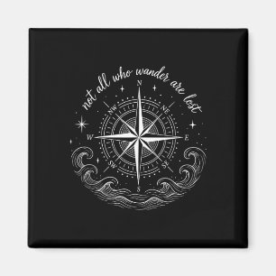 Imán diseño de rosa de compás náutico con inspiración