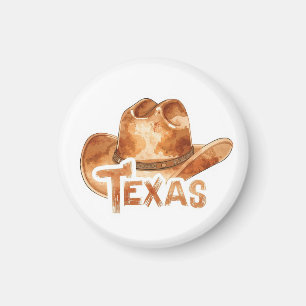 Imán Diseño de sombrero de vaquero de Texas