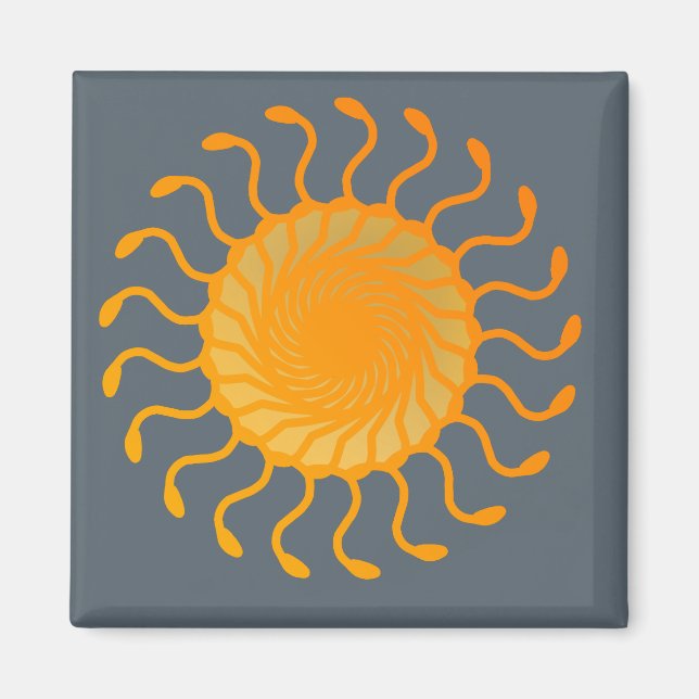 Imán Diseño de Sun Ornament (Frente)