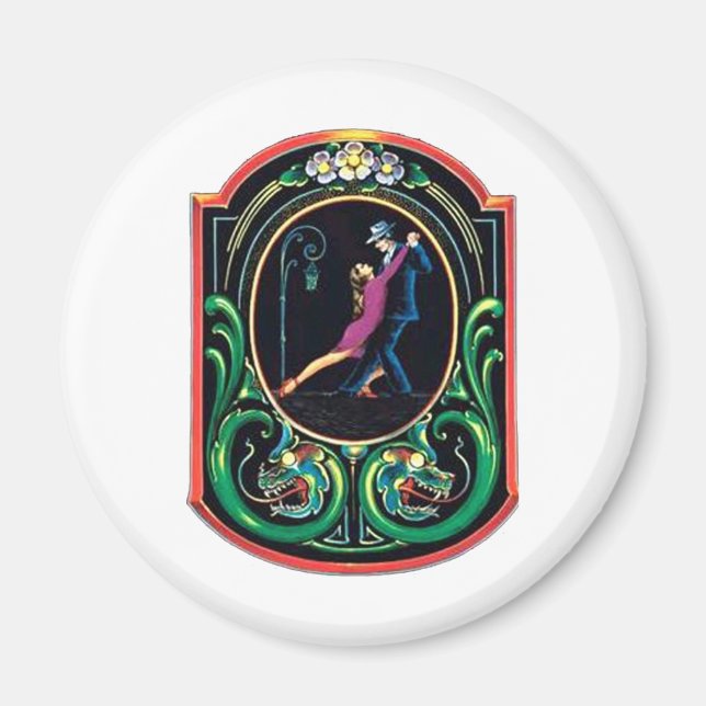 Imán ¡Diseño de tango! ¡Arte de tango! (Frente)