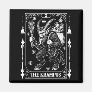 Imán Diseño de tarjeta de tarot de Krampus, temporada d