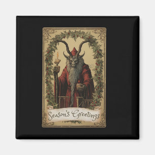 Imán Diseño de tarjeta de tarot de Krampus, temporada d