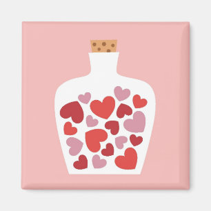 Imán diseño de tarjeta el día de San Valentín