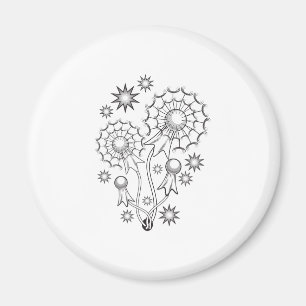 Imán Diseño de Tatuaje de Diente de León