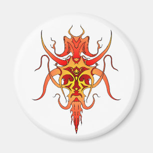 Imán Diseño de tatuaje tribal de demonio
