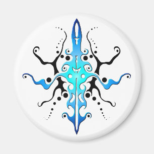 Imán Diseño de tatuaje tribal de máscara abstracta - az