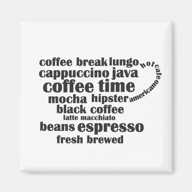 Imán Diseño de taza de café (Frente)