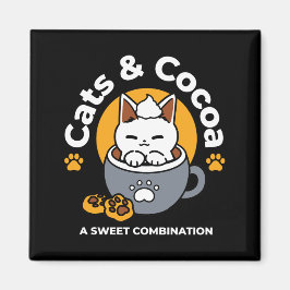 Imán Diseño de tazas navideñas con acogedoras galletita