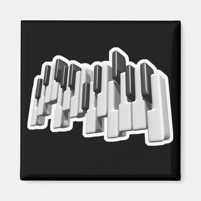 Imán diseño de teclas de piano (Frente)