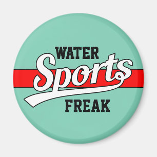 Imán Diseño de texto: blanco de los DEPORTES + tu propi